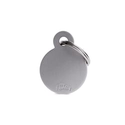 MyFamily Basic Grey Circle Aluminum Dog Pet Tags Small