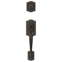 Schlage Camelot Aged Bronze Handleset Right or Left Handed