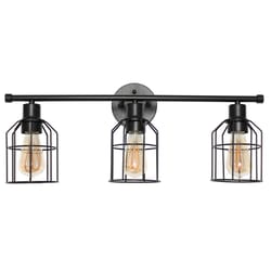 Lalia Home Black 3 lights Incandescent Vanity Light Wall Mount