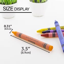 Bazic Products Premium Assorted Color Crayons 16 pk