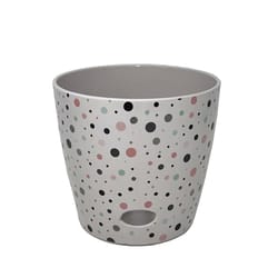 Bamboo Blooms 6.5 in. H X 7 in. D Bamboo Dots Flower Pot Multicolored