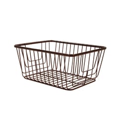 Spectrum Ashley 13.25 in. L X 10 in. W X 6 in. H Brown Storage Basket