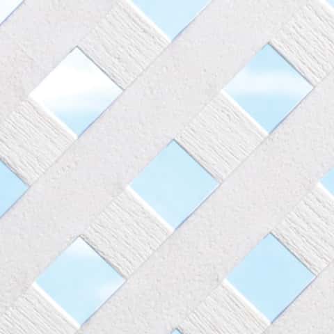Grid Axcents 48 in. W X 8 ft. L White Plastic Lattice Panel