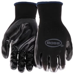 Boss Men's Indoor/Outdoor High Dexterity Palm Gloves Black XL 1 pair