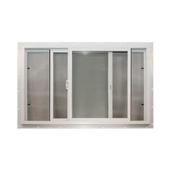 Duo-Corp Agriclass Double Slider White Glass/Vinyl Window 23-1/2 in. W X 35-1/2 in. L 1 pk