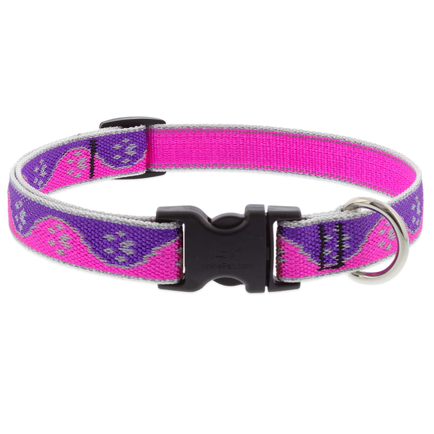 Lupine Pet Reflective Pink Paws Nylon Dog Adjustable Collar Ace Hardware