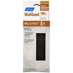 Norton WallSand 11-1/4 in. L X 4-3/16 in. W 100 Grit Silicon Carbide Waterproof Drywall Screen 10 pk
