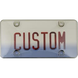 Custom Accessories Gray Polycarbonate License Plate Cover