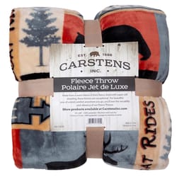 Carstens Inc 68 in. H X 2 in. W X 54 in. L Multicolored Polyester Plush Throw Blanket