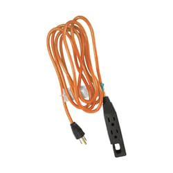 Ace Indoor 25 ft. L Orange Triple Outlet Cord 16/3 SJT