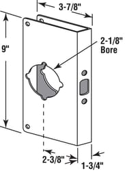 Prime-Line 9 in. H X 3.875 in. L Brass-Plated Brass Door Reinforcer