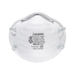 3M N95 Sanding and Fiberglass Cup Disposable Respirator White One Size Fits All 1 pk