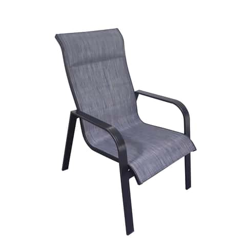 Living Accents Pacifica Black Aluminum Frame Sling Chair Ace