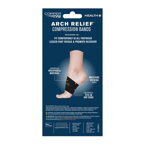 Copper Fit Health+ Black Basic Foot Compression Sleeve 1 box 2 ct - Ace  Hardware