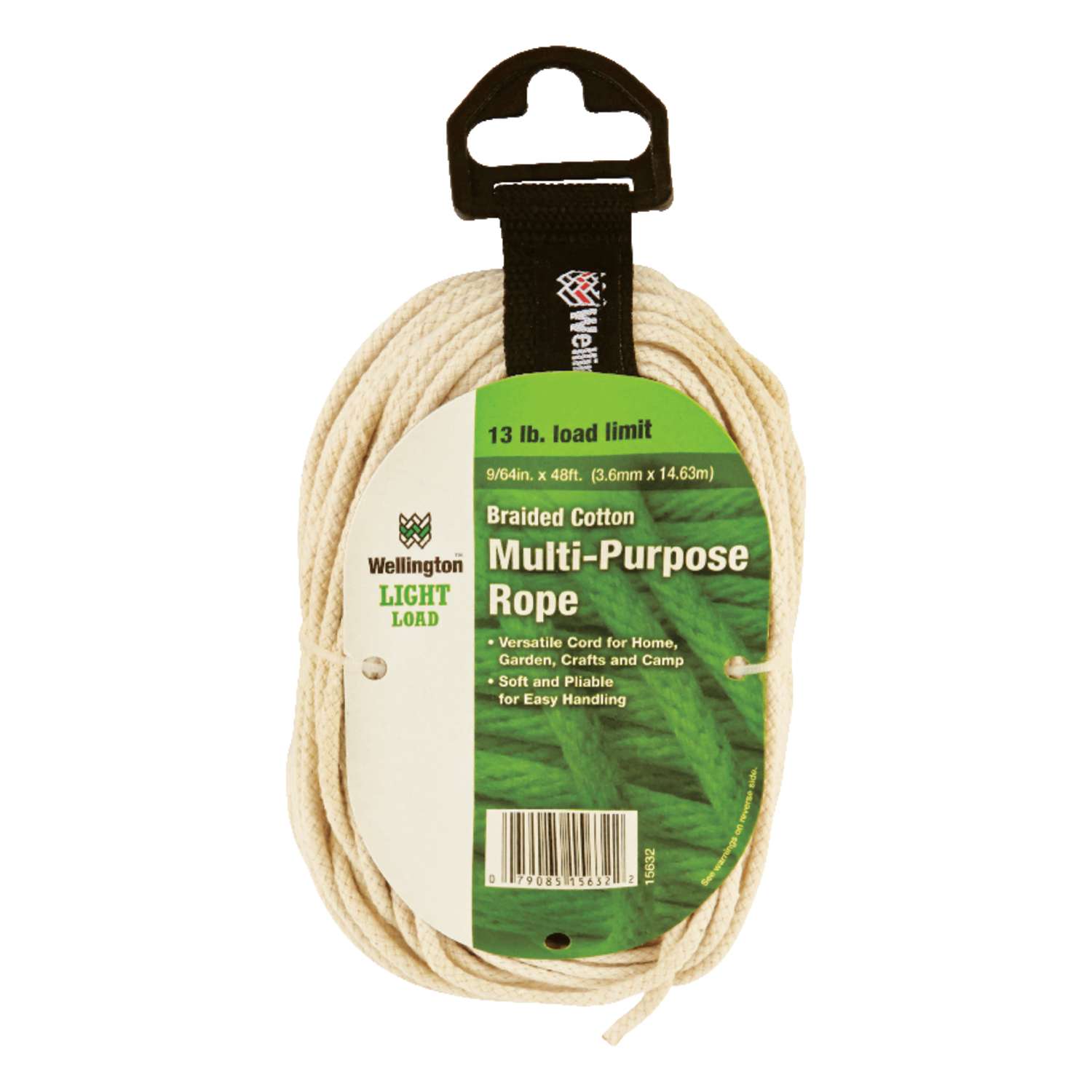 Wellington 9/64 in. D X 48 ft. L White Braided Cotton Rope Ace Hardware