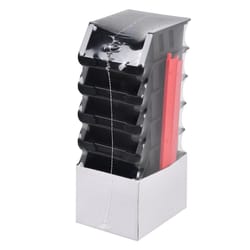 Ace 5.31 in. W X 3.23 in. H Storage Bin Plastic 6 compartments Black/Red