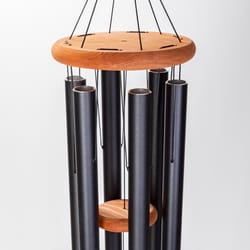 Wind River Festival Black Aluminum/Wood 42 in. Wind Chime