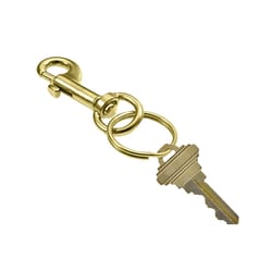 Lucky Line Brass Gold Split Bolt Snap Keychain