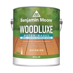 Benjamin Moore Woodluxe Solid Flat White Base Acrylic Deck and Siding Stain 1 gal