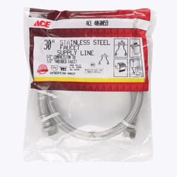 Ace 1/2 in. Compression X 1/2 in. D FIP 30 in. Braided Stainless Steel Supply Line