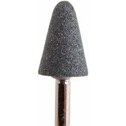 5 A-3 Large 2 3/4 x1x 1/4 Cone Mounted Point Fine Abrasive Grinding Stone Bit B 