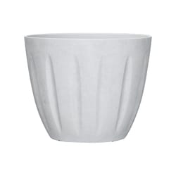 L&G Solutions 9.6 in. H X 12 in. W X 12 in. D X 12 in. D Polyresin Spritzer Planter White