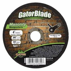 Gator 4 in. D X 5/8 in. Aluminum Oxide Masonry Cut-Off Blade 1 pc