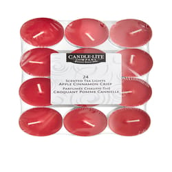 Candle Lite Red Cinnamon Apple Crisp Scent Tea Lights Candle