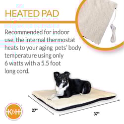 K&H Pet Prodcuts Beige Thermo-Ortho Heated Pet Bed 27 in. W X 37 in. L