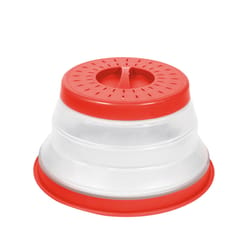 Tovolo 4.5 in. L 7.83 in. Microwave Plate Cover Red/White 1 pc