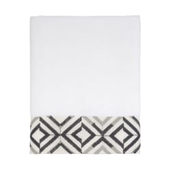 Avanti Linens Harlow White Polyester Concentric Diamonds Hand Towel 1 pc