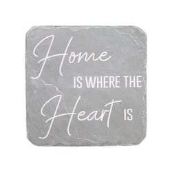 Pavilion Stones with Stories Gray Cement/Stone 7.75 in. H Home and Heart Stepping Stone