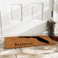 Home & More 1.58 ft. W X 2.58 ft. L Multi-color Florida Home Coir Door Mat