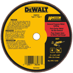 DeWalt High Performance 4 in. D X 5/8 in. Aluminum Oxide Cut-Off Wheel 1 pc