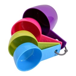 R&M International Corp International Plastic Assorted Measuring Cup Set