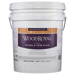 Ace Wood Royal Solid Tintable Flat Tint Base Neutral Base Acrylic Latex Siding and Trim Stain 5 gal