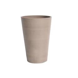 Algreen Products 18 in. H X 12 in. D Plastic Taper Spun Planter Taupe