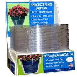 Curtis Wagner Plastics Plastic Hanging Basket Drip Pan Clear