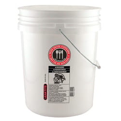 Leaktite White 5 gal Plastic Food Safe Bucket