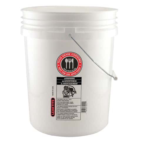 1 Gallon White Bucket with Lid | Per 6 Pack