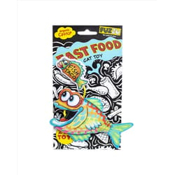 Fuzzu Fast Food Multicolored Fish and Taco Catnip Toy One Size AWG 1 pk