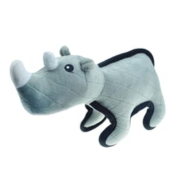 Boss Pet Pet Park Blvd Gray Tuffimals Rhino Dog Toy Large 1 pk