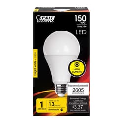 Feit A21 E26 (Medium) LED Bulb Bright White 150 Watt Equivalence 1 pk