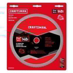 Craftsman 7-1/4 in. D X 5/8 in. Plywood Carbon Steel Circular Saw Blade 140 teeth 1 pk