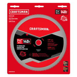 Craftsman 7-1/4 in. D X 5/8 in. Plywood Carbon Steel Circular Saw Blade 140 teeth 1 pk