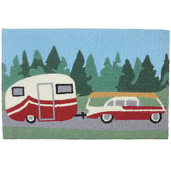 Jellybean 20 in. W X 30 in. L Multi-Color Family Vacation Polyester Accent Rug