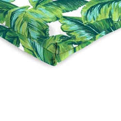 Jordan Manufacturing Green/White Floral Polyester Chair Cushion 3 in. H X 21 in. W X 44 in. L