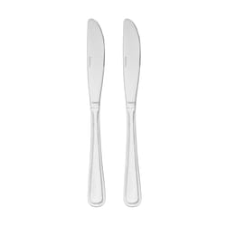 Pfaltzgraff Silver Stainless Steel Flatware Dinner Knife Set 2 pc