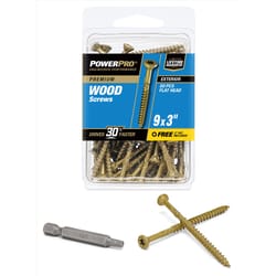 HILLMAN Power Pro No. 9 Ga. X 3 in. L Bronze Star Flat Head Exterior Deck Screws 50 pk