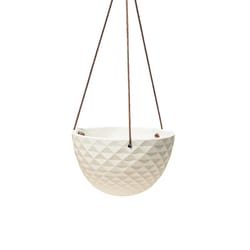 Chive Mini Mofo 7.5 in. D Clay Hanging Planter White